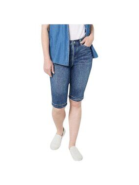 Laurie Felt Petite 6P Capri Daisy Denim Medium Wash Blue Cotton Blend NEW